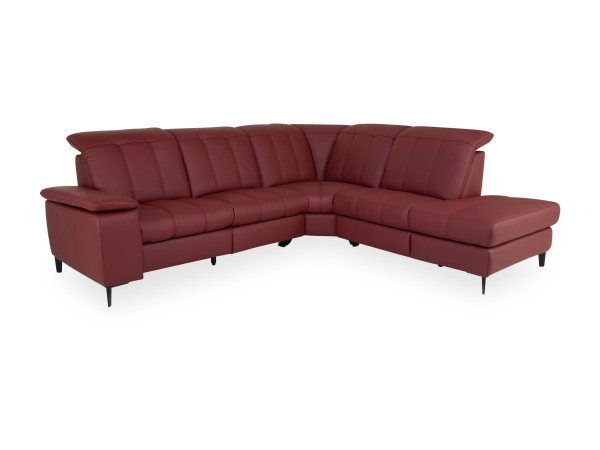 Polsterecke Elastoform SAPHIRA in MERLOT aus Leder