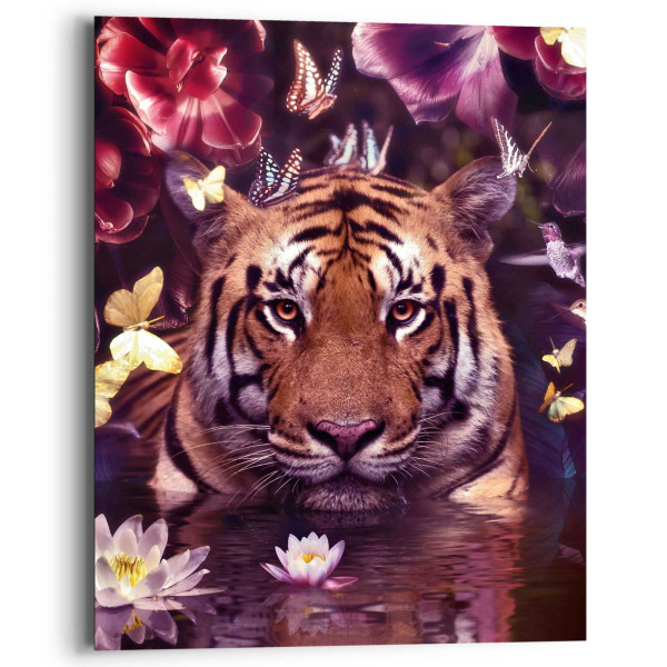 Bild FLORA TIGER in mehrfarbig aus Materialmix