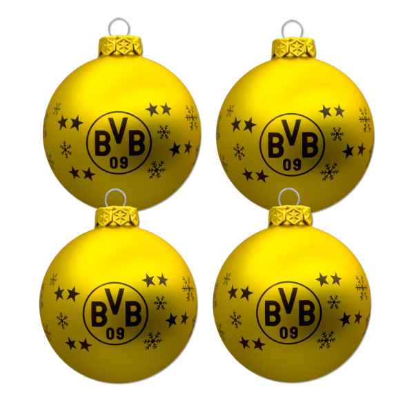Weihnachtskugel-Set BVB in mehrfarbig aus Materialmix