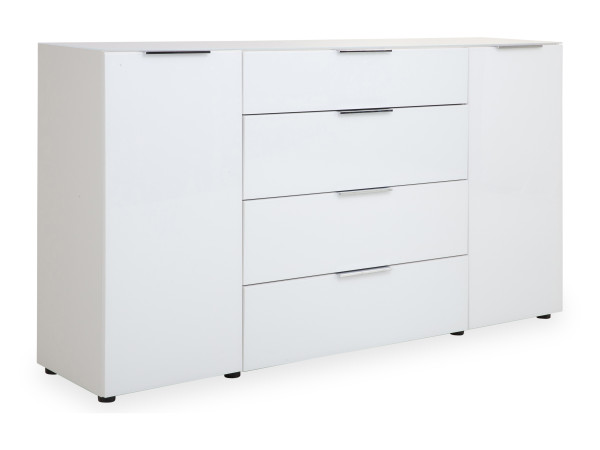 Kommode SYRINA in weiß aus Glas