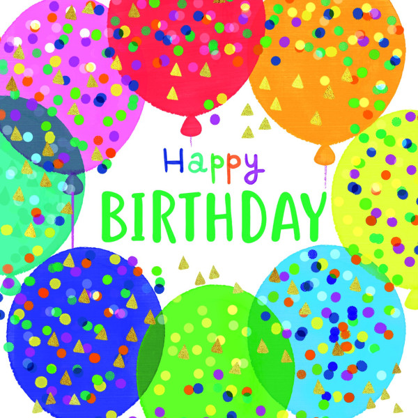 Servietten BALLOON & BIRTHDAY in bunt aus Papier