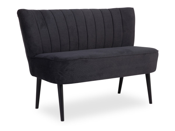 Sitzbank ZUSANNA in schwarz aus Stoff
