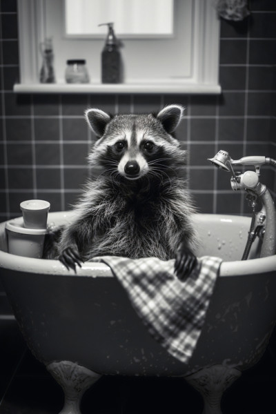 Akustikbild WASCH BÄR! aus Materialmix