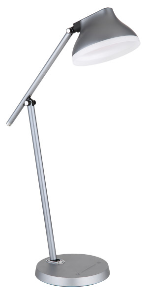 Tischleuchte HALVAR in grau aus Aluminium