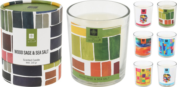 Duftkerze SUMMER in mehrfarbig aus Glas