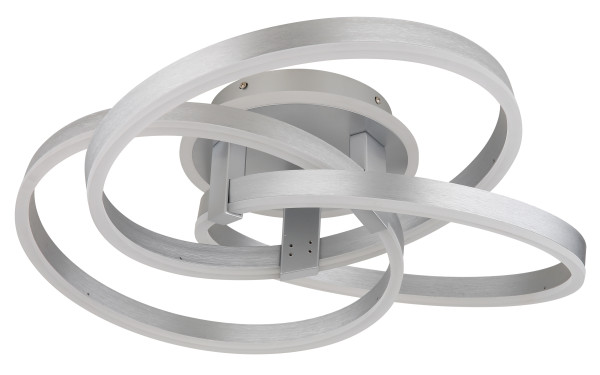 Deckenleuchte HERWIG in Alufarbig aus Aluminium