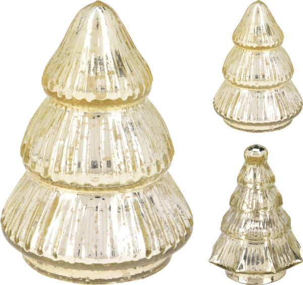 Weihnachtsbaum in goldfarben aus Glas