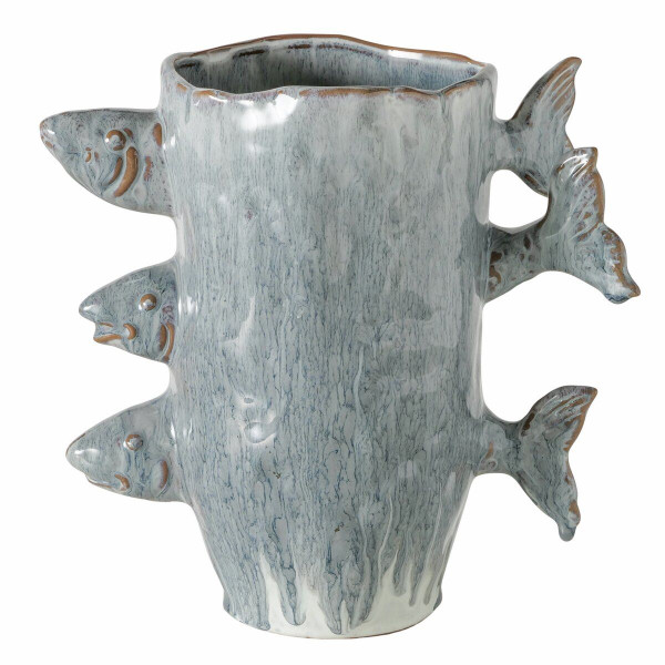 Vase FLORALINE in blau aus Porzellan