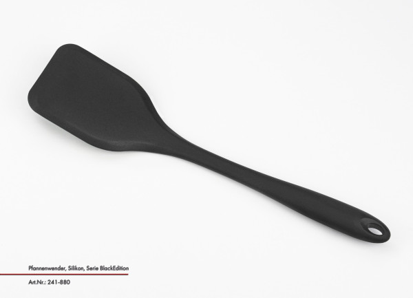 Pfannenwender JUSTINUS BLACK EDITION in schwarz aus Silikon