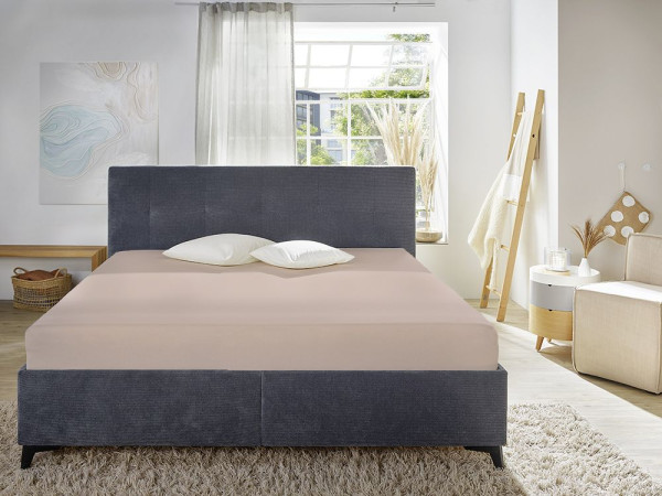 Spannbettlaken FAMILY kiesel in kiesel aus Mischgewebe