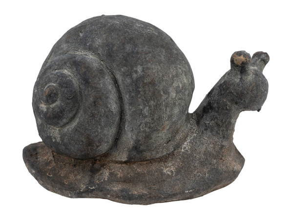 Figur SCHNECKE in grau aus Zement