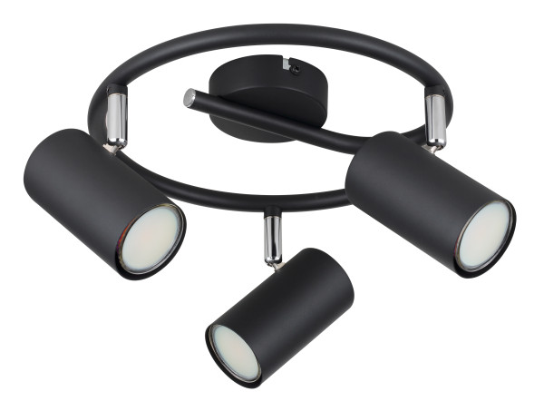 Wand-/Deckenspot ALLVI in schwarz aus Metall
