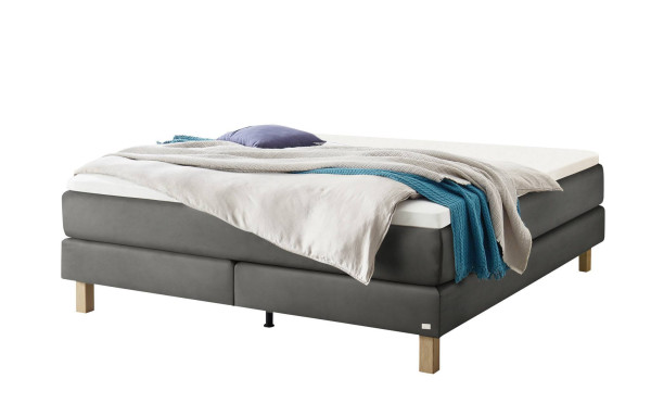 Boxspringbett HASENA CARLOTA in 835-Monet steel