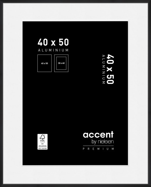 Bilderrahmen ACCENT PREMIUM in schwarz aus Aluminium
