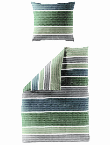 Bettwäsche Mako-Satin salbei aus Baumwolle