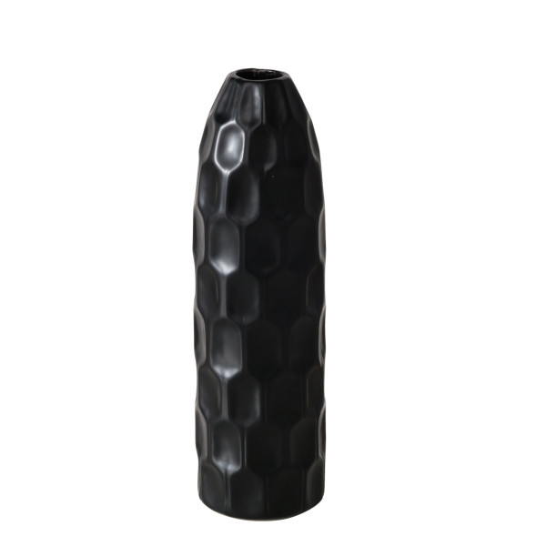 Vase SIMONA in schwarz aus Steinzeug