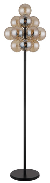 Stehleuchte CONOR in schwarz aus Metall