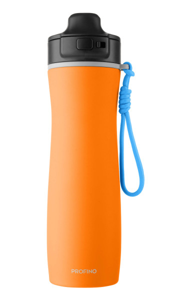 Trinkflasche PROFINO Active in orange aus Metall
