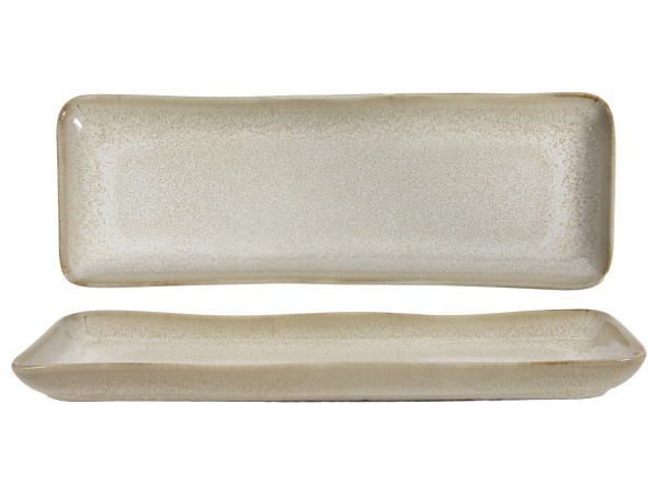 Servierplatte SEPIA beige in beige aus Steinzeug