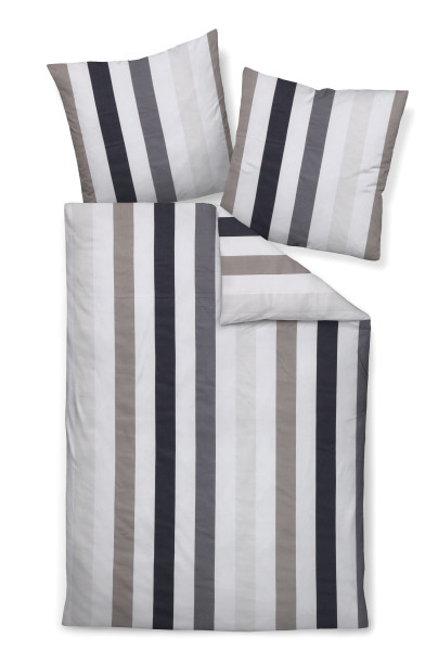 Bettwäsche J. D. Mako-Satin in mehrfarbig aus Baumwolle