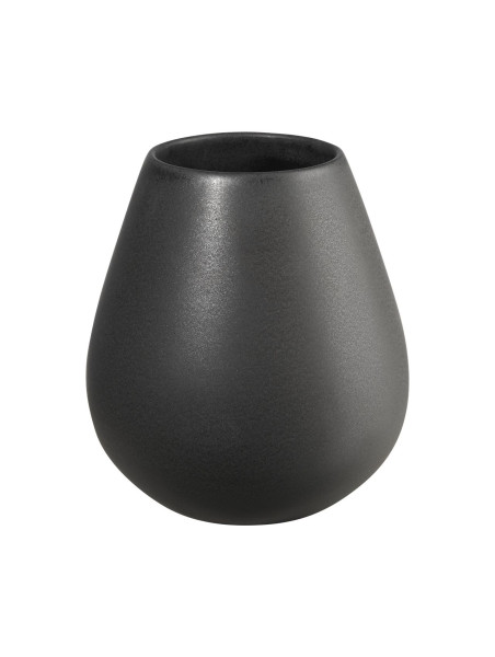 Vase EASE in schwarz aus Steingut