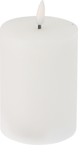 Kerze LED WHITE in weiß aus Wachs