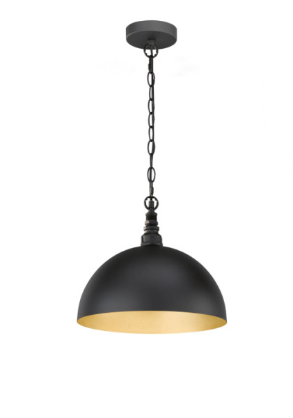 Pendelleuchte LEITUNG in schwarz aus Metall