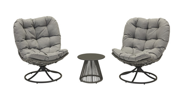 Drehsessel-Set TIVOLI in grau