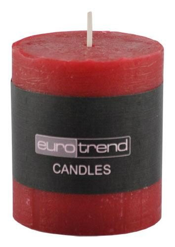 Cylinderkerze RUSTI rot