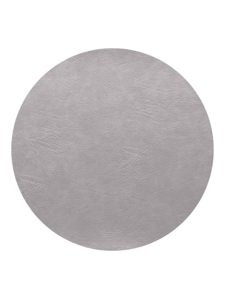 Tischset VEGAN LEATHER in grau aus Kunststoff