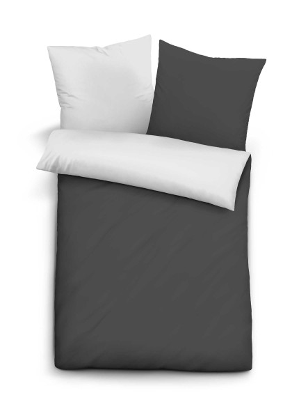 Bettwäsche Mikrofaser in schwarz aus Polyester