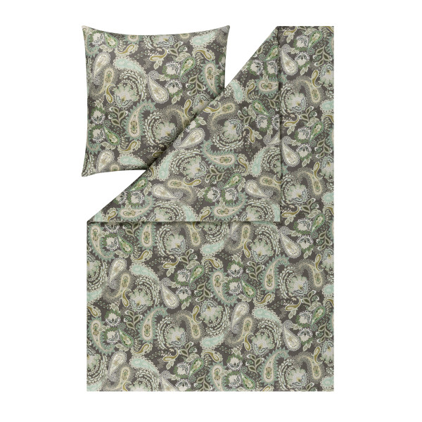 Bettwäsche ELISABETH Jersey in oliv aus Baumwolle