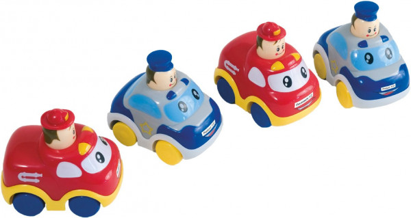 PUSH AND GO AUTOS -sortiert- in bunt aus Kunststoff