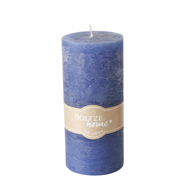 Kerze CASUAL blau in blau aus Wachs