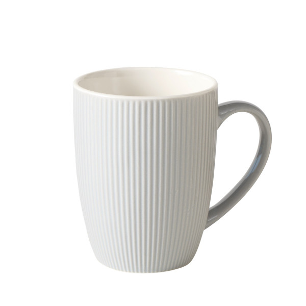 Kaffeebecher RANURA grau in grau aus Bone China