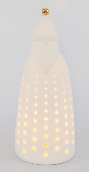 Nikolaus LED in weiß aus Keramik