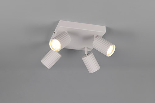 Wandspot SOKA 4-flammig in grau aus Metall