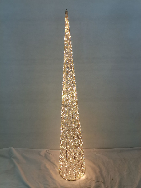 Pyramide LED GOLDEN TWIST in goldfarben aus Metall