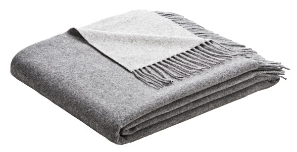 Plaid MONDO YASU in grau aus Mischgewebe