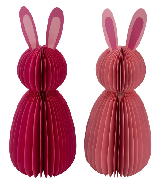 Aufsteller HASE in pink aus Papier