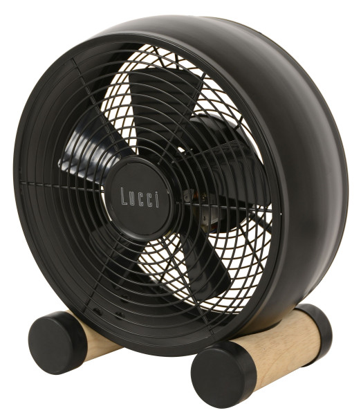 Tischventilator TABLE FAN in schwarz aus Materialmix