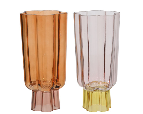 Vase in mehrfarbig aus Glas