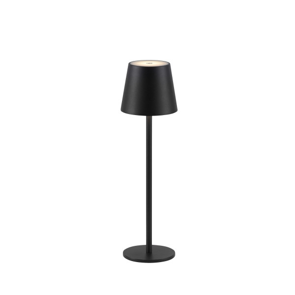Tischleuchte LED EURIA in schwarz aus Materialmix