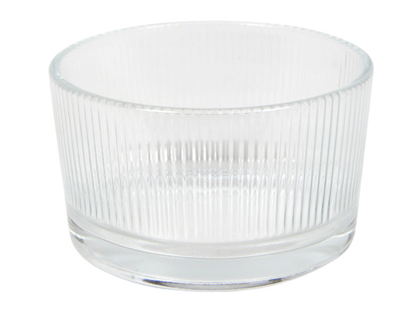 Schale LINES in transparent aus Glas
