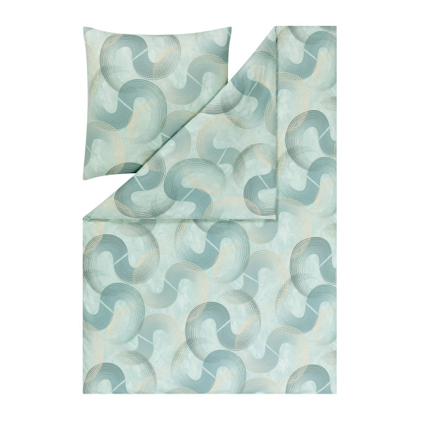 Bettwäsche TOBIAS Mako-Jersey in mint aus Baumwolle