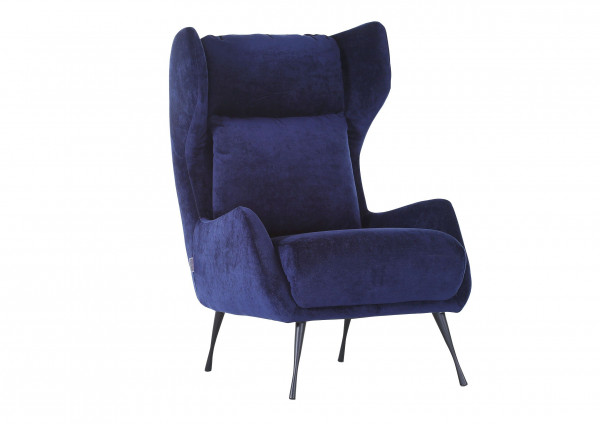 Sessel SHORTY in blau aus Stoff