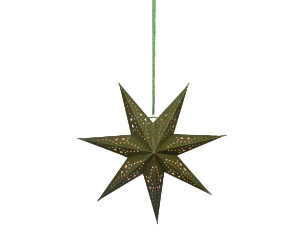 Dekoobjekt LED STERN grün in grün aus Papier