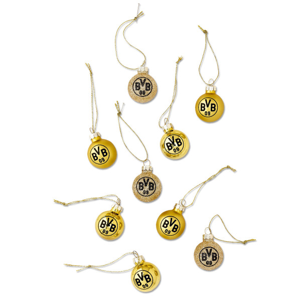 Weihnachtskugel-Set BVB in mehrfarbig aus Materialmix