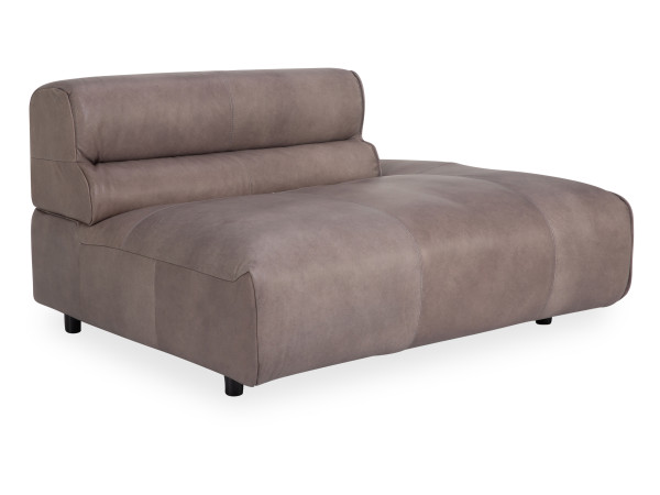 Sofa 2 Sitzer ZEFERINO LICATA in grau aus Leder