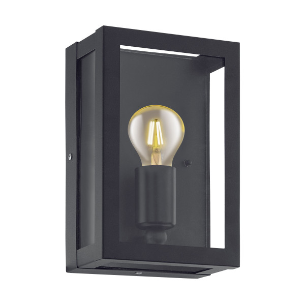 Wandleuchte ALAMONTE 1 in schwarz aus Stahl